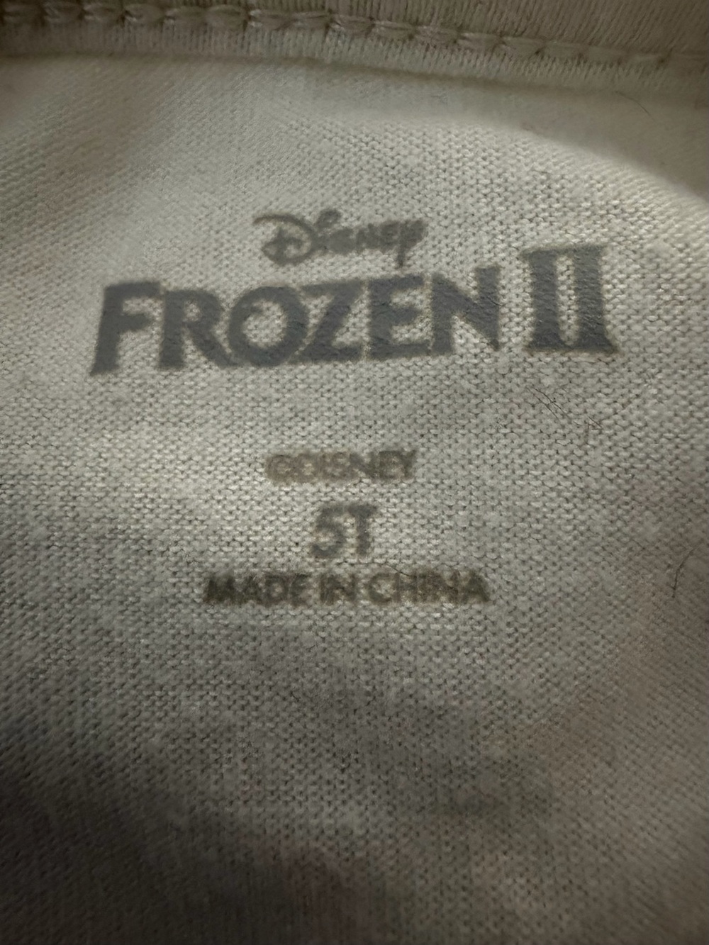 Disney Frozen II Anna Elsa Girls Cream Tulle Dress Size 5T - Picture 4 of 6